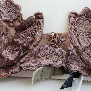 LA PERLA LACE BRA 36 B - BROWN